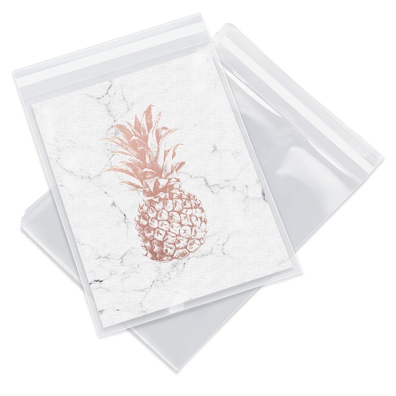 Pack It Chic - 8    X 10    (200 Pack) Clear Resealable Cello Poly Bags - Fits 8X10 Prints, Photos, Artwork - Self Seal - Image 1